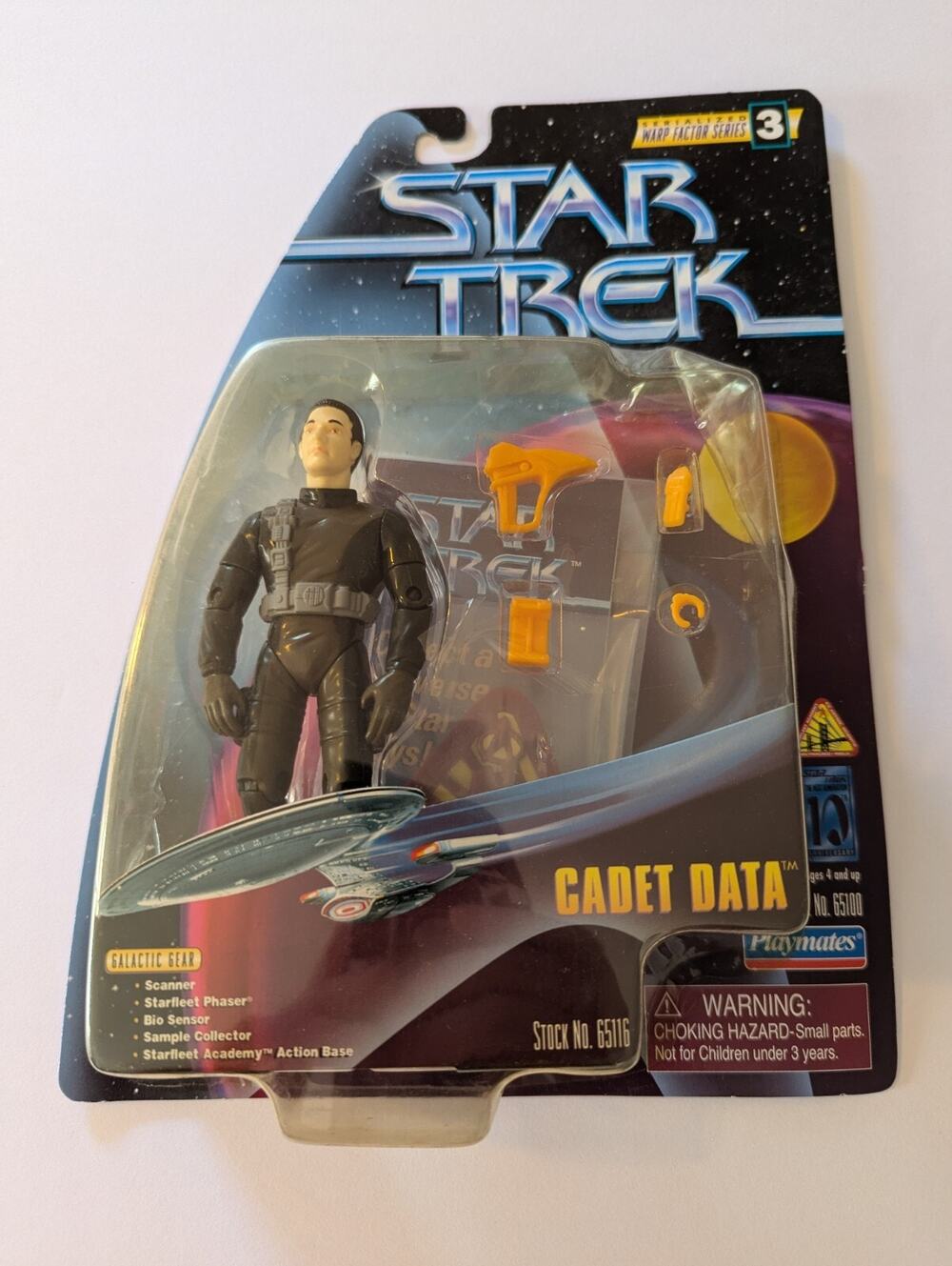 Playmates Star Trek Cadet Data Serialized Warp Factor Series 3 VTG NIB